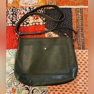 Madewell The Transport crossbody bag in green leather